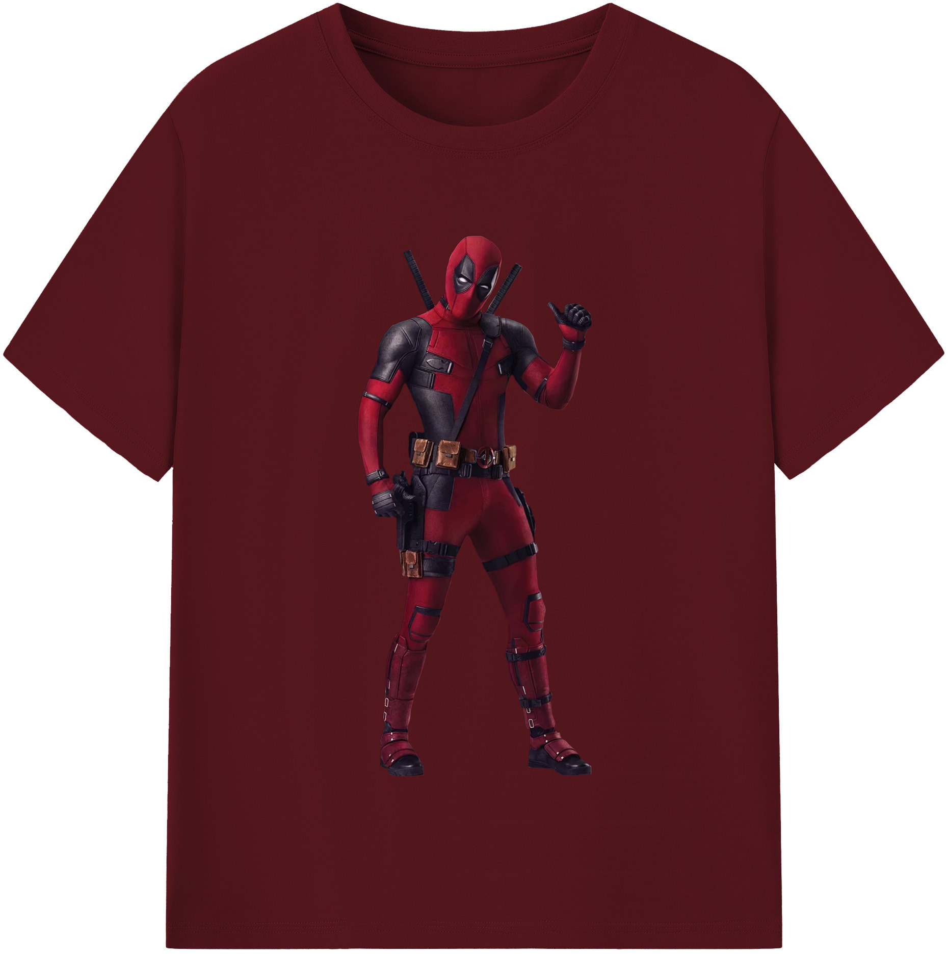 （画像用） Deadpool デッドプール 綿100％半袖Tシャツ（フロントプリント）